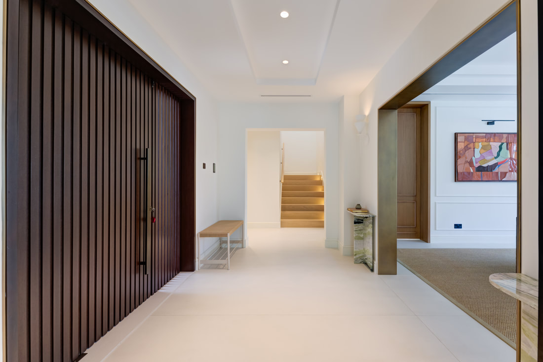 Completed villa entrance hall and staircase after a full renovation in Dubai